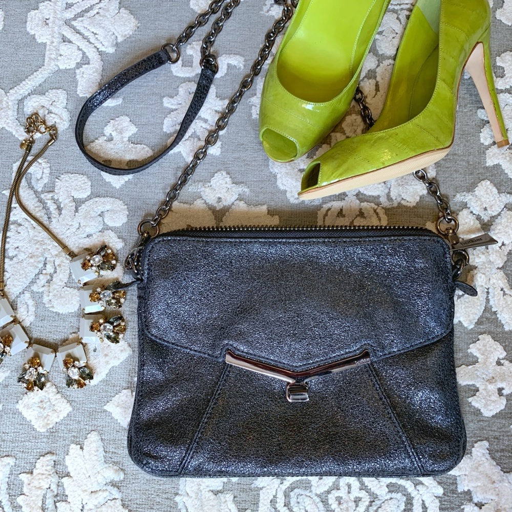 Botkier Convertible Gunmetal Clutch / Crossbody